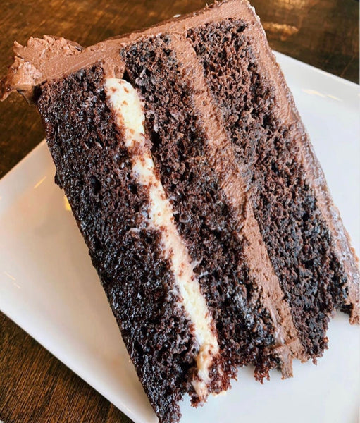 Triple Chocolate Cake Slice